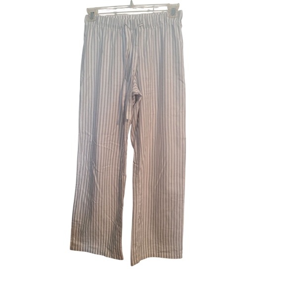H&M Womens Pants White/Gray Small High Rise‎ Wide Leg Elastic Waist Pull On - Picture 1 of 4